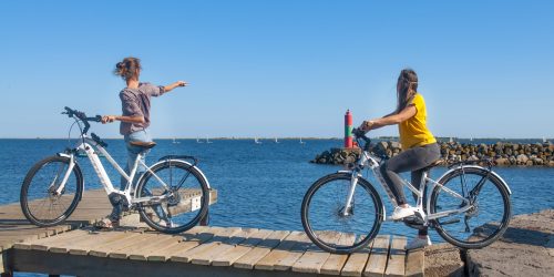 Balade à vélo sur le port de Marseillan